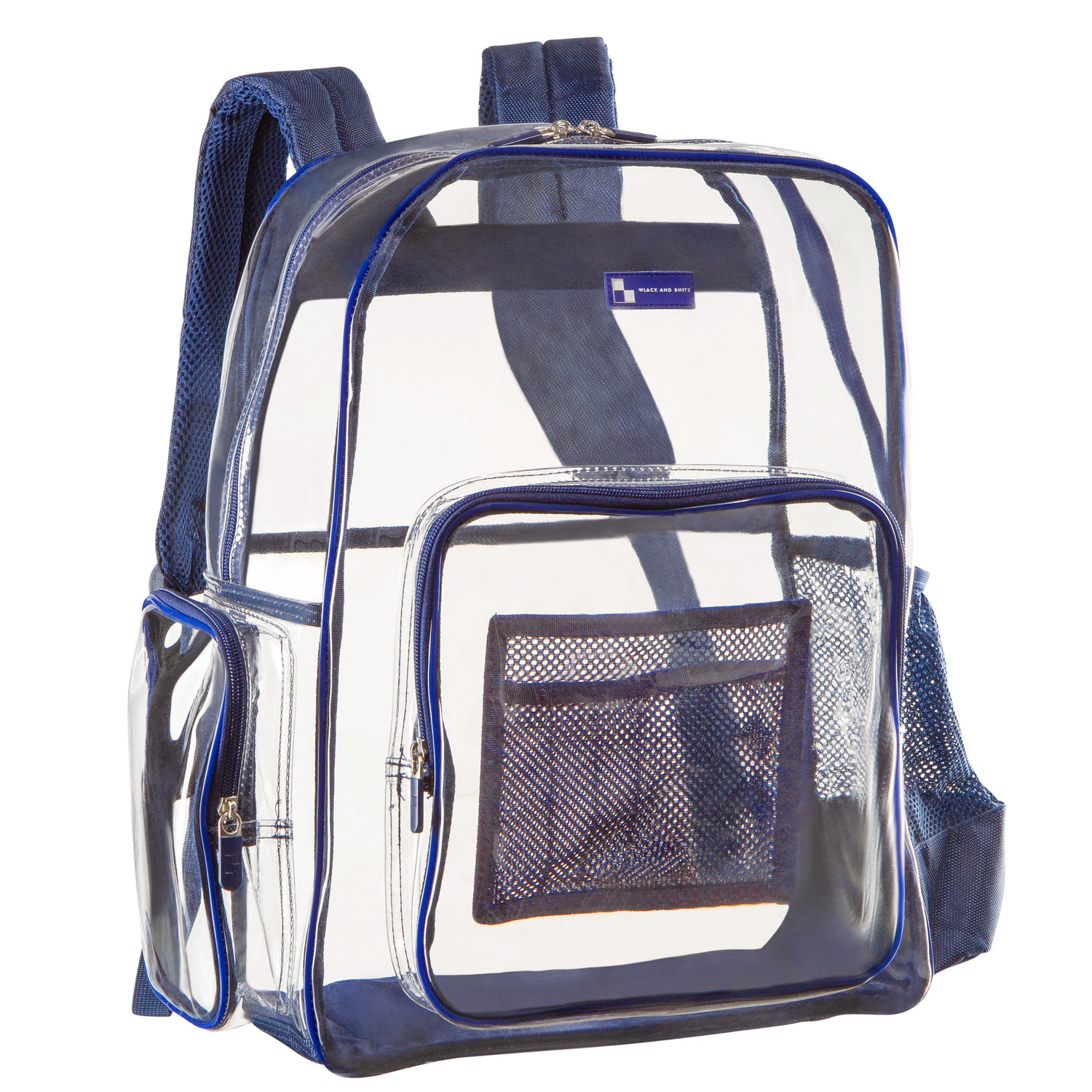 Heavy Duty Clear Backpack With Mesh Organizer (Large)