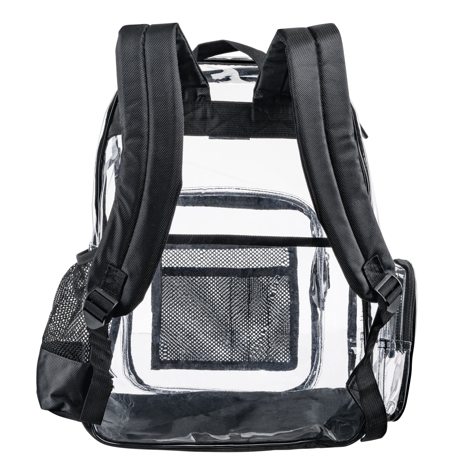 Heavy Duty Clear Backpack With Mesh Organizer (Medium)