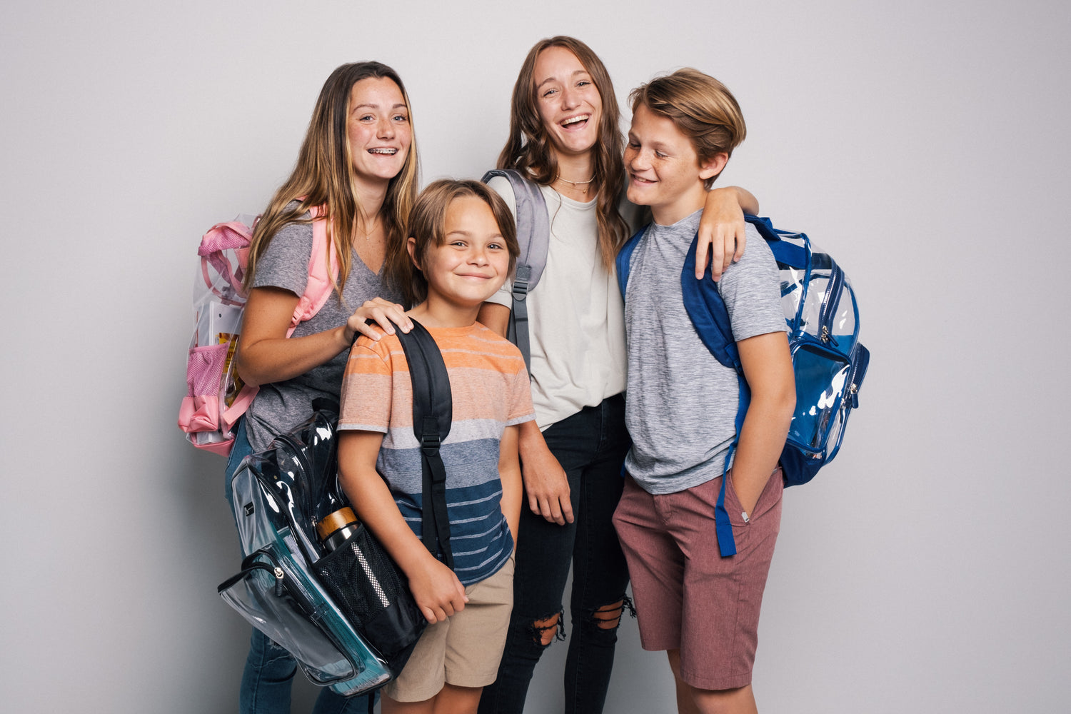 Heavy Duty Clear Backpack With Mesh Organizer (Large)