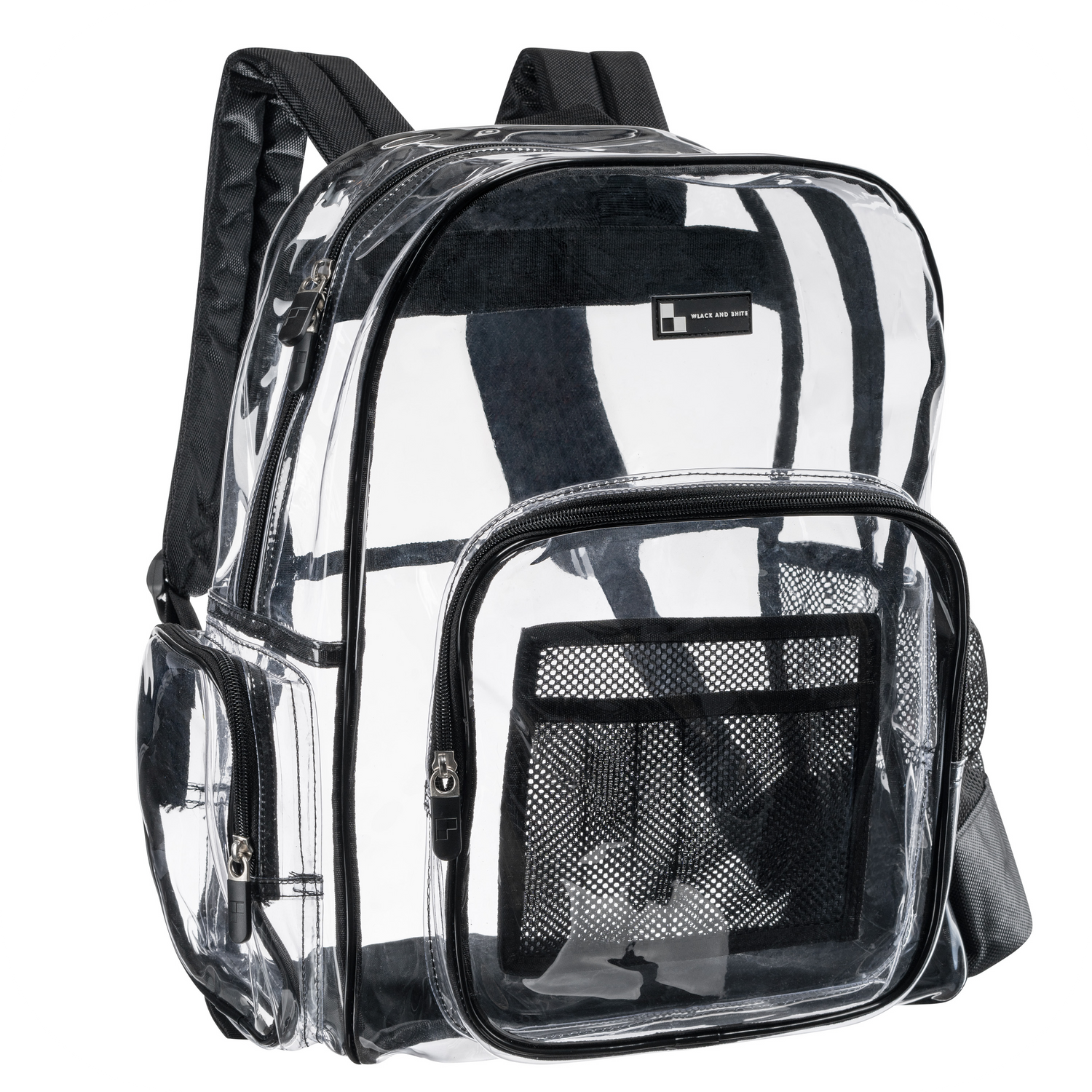 Heavy Duty Clear Backpack With Mesh Organizer (Medium)