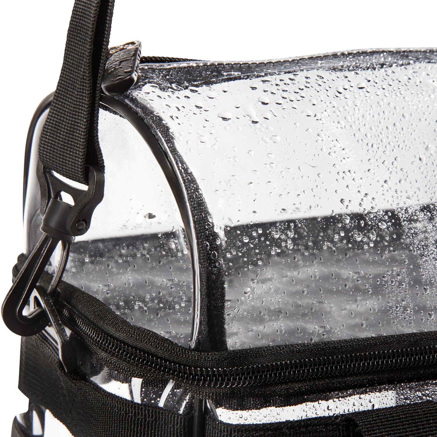 Heavy Duty Clear Stadium Approved Bags, Lunch Tote with Top Pocket (Large)