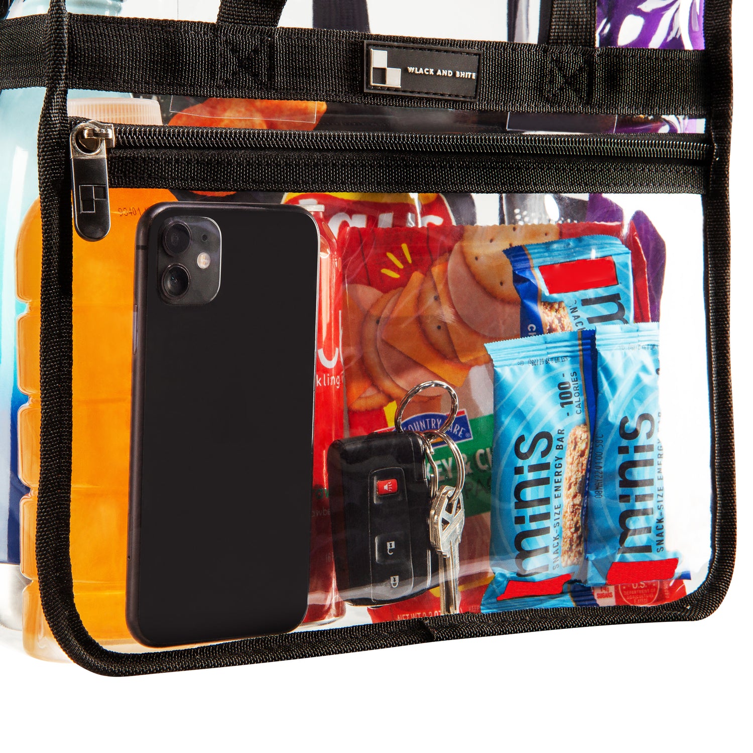 Heavy Duty Clear Stadium Approved Bags/ Lunch Tote, Clear Messenger Bags - Large