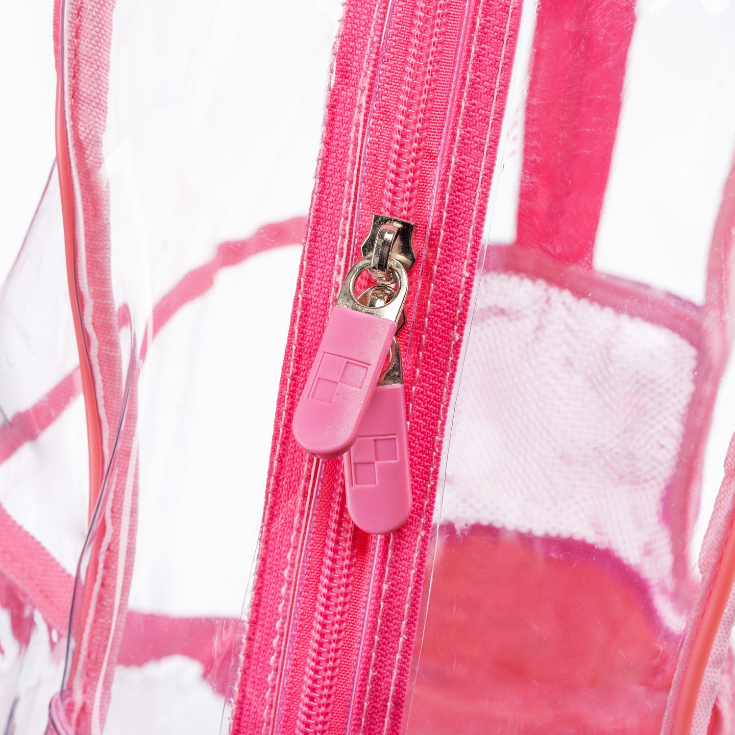 Heavy Duty Clear Backpack With Mesh Organizer (Medium)
