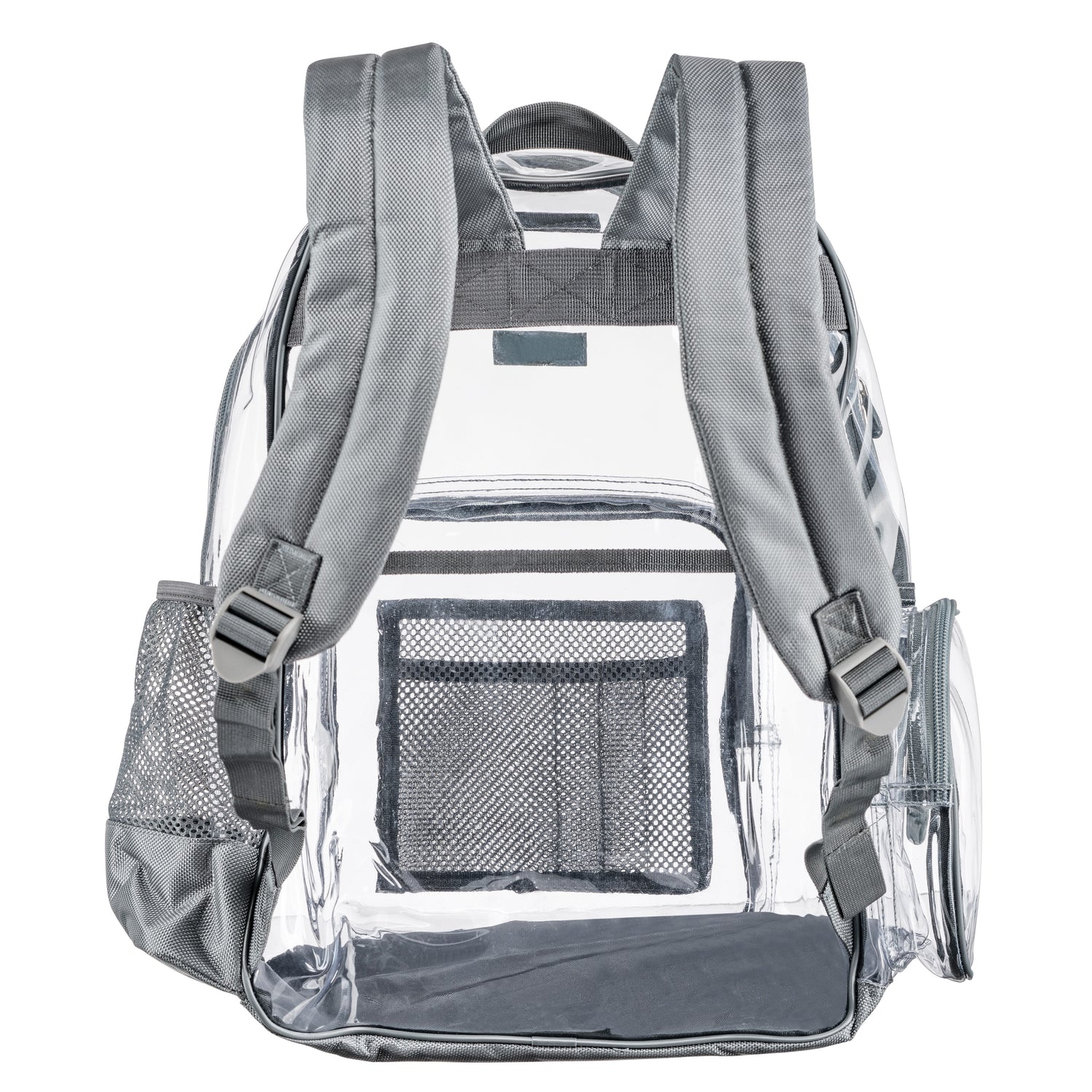Heavy Duty Clear Backpack With Mesh Organizer (Large)