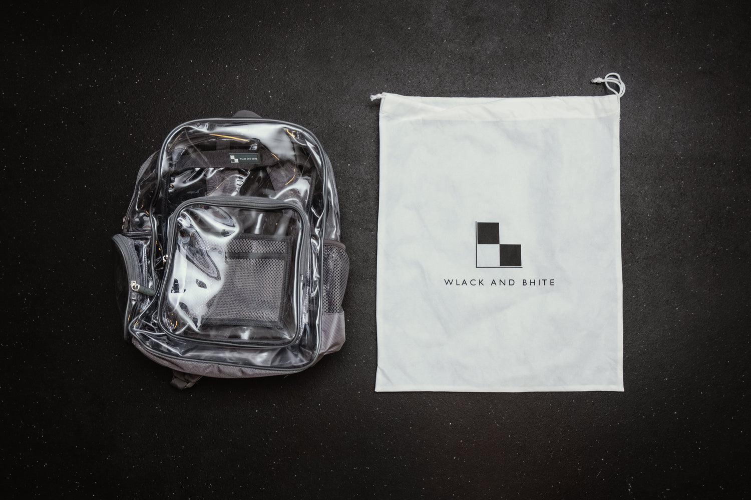 Heavy Duty Clear Backpack With Mesh Organizer (Large)