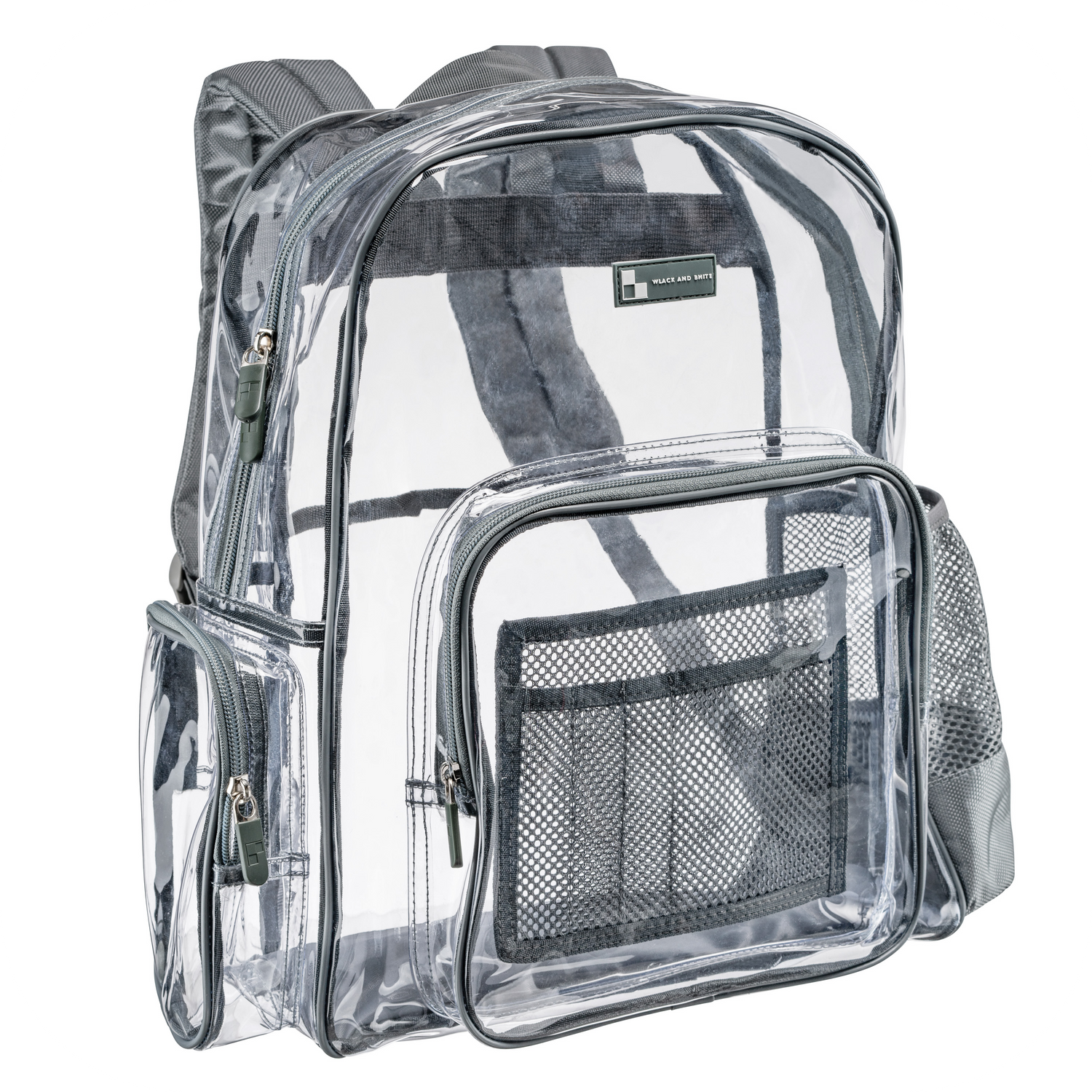 Heavy Duty Clear Backpack With Mesh Organizer (Large)